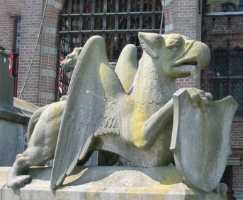 A griffin statue in the Netherlands.